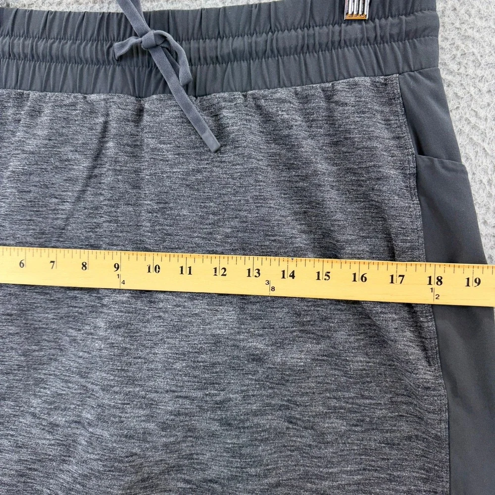 Athleta Womens Active Skort Gray Space Dye Drawstring Pockets Size M Medium